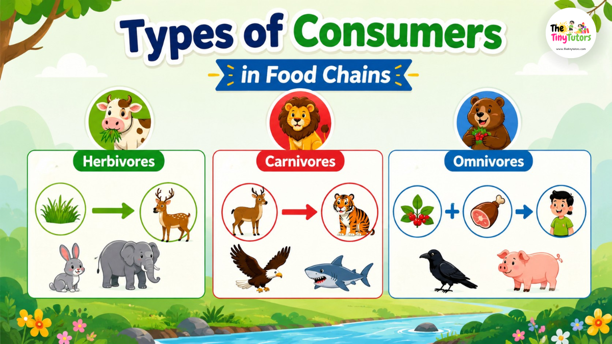 Types of Consumers in Food Chains for Kids